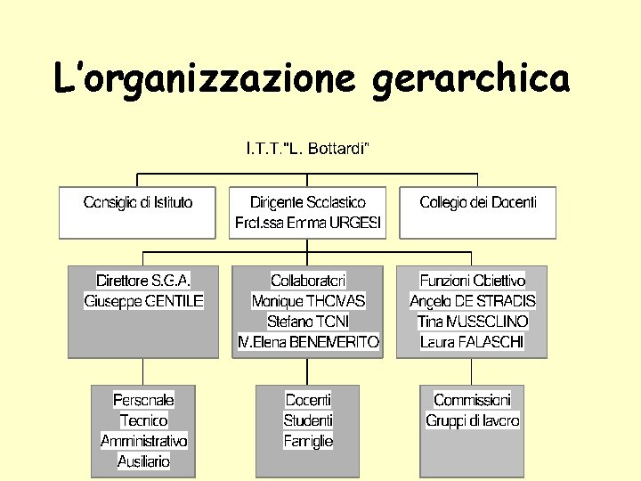 L’organizzazione gerarchica 