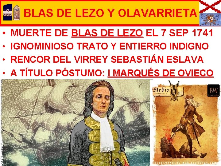 BLAS DE LEZO Y OLAVARRIETA • MUERTE DE BLAS DE LEZO EL 7 SEP