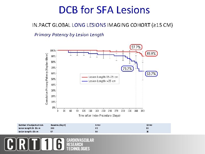 DCB for SFA Lesions IN. PACT GLOBAL LONG LESIONS IMAGING COHORT (≥ 15 CM)