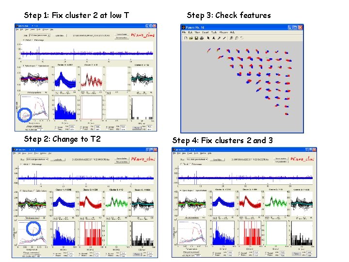 Step 1: Fix cluster 2 at low T Step 2: Change to T 2 Step 1: Fix cluster 2 at low T Step 2: Change to T 2