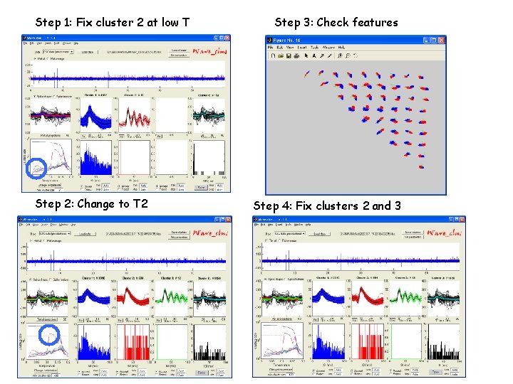 Step 1: Fix cluster 2 at low T Step 2: Change to T 2