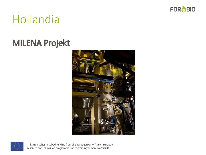 Hollandia MILENA Projekt This project has received funding from the European Union's Horizon 2020