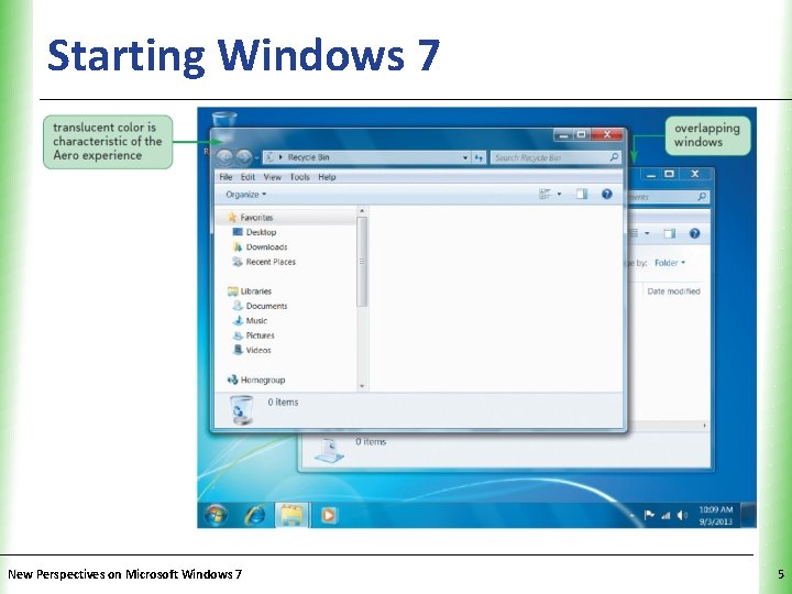 Starting Windows 7 New Perspectives on Microsoft Windows 7 XP 5 