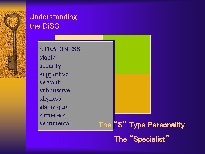 Understanding the Di. SC STEADINESS stable security supportive servant submissive shyness status Low quo