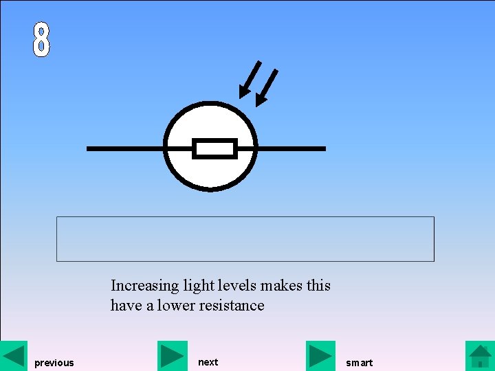 Increasing light levels makes this have a lower resistance previous next smart 