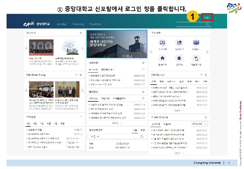 Chung-Ang University | 1 Copyright © 2018 by CAU. All rights reserved. Strictly Confidential