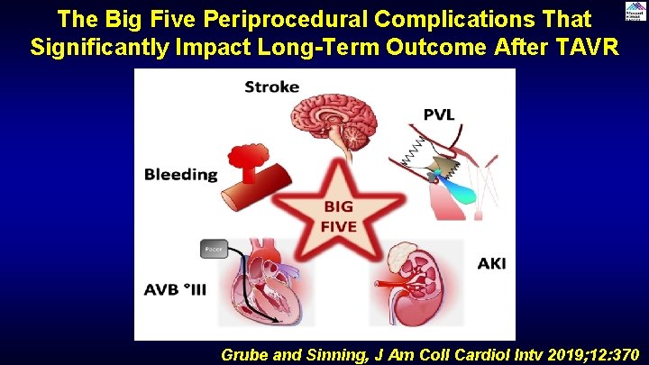 The Big Five Periprocedural Complications That Significantly Impact Long-Term Outcome After TAVR Grube and The Big Five Periprocedural Complications That Significantly Impact Long-Term Outcome After TAVR Grube and