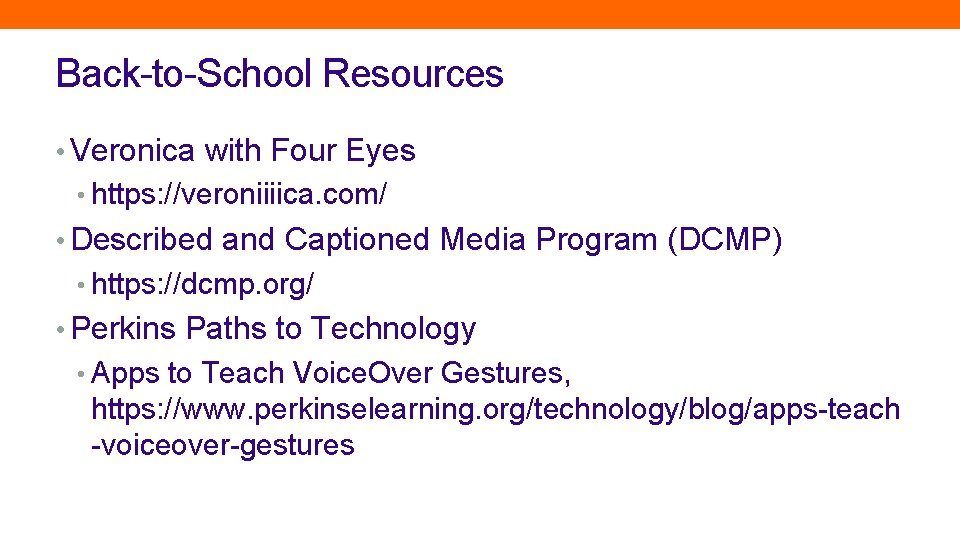 Back-to-School Resources • Veronica with Four Eyes • https: //veroniiiica. com/ • Described and