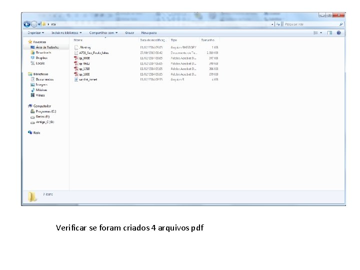 Verificar se foram criados 4 arquivos pdf 
