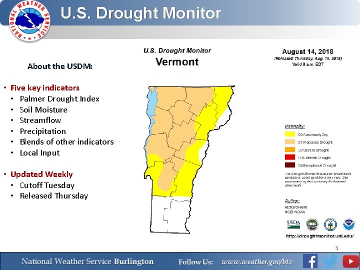 NWS Burlington Drought Brief Vermont Drought Task Force