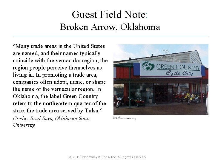 Guest Field Note: Broken Arrow, Oklahoma “Many trade areas in the United States are
