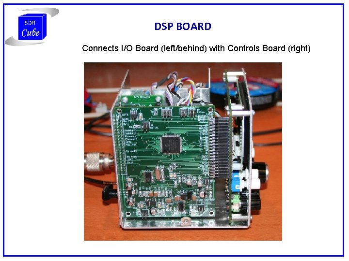 DSP BOARD Connects I/O Board (left/behind) with Controls Board (right) 