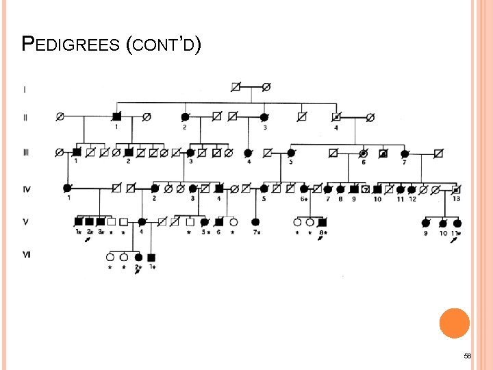 PEDIGREES (CONT’D) 56 