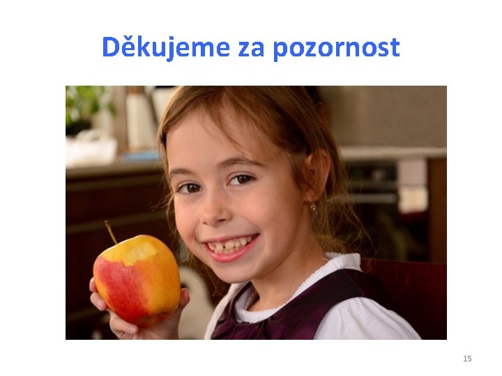 Děkujeme za pozornost 15 