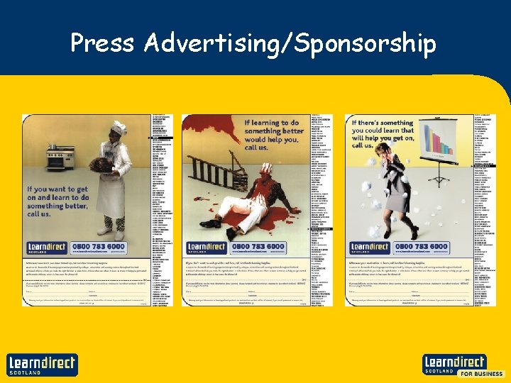 Press Advertising/Sponsorship 