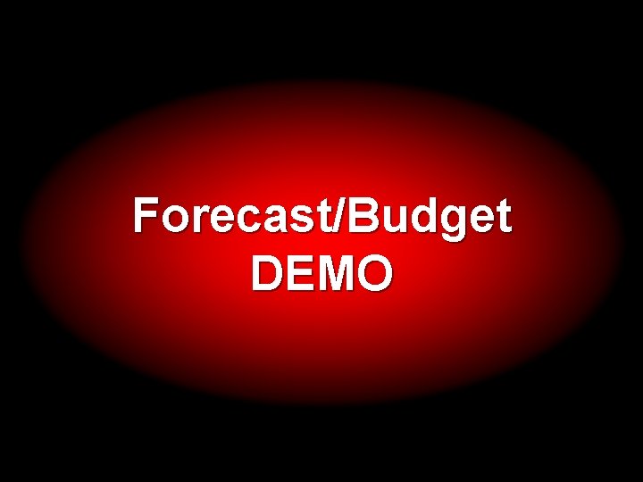 Forecast/Budget DEMO 