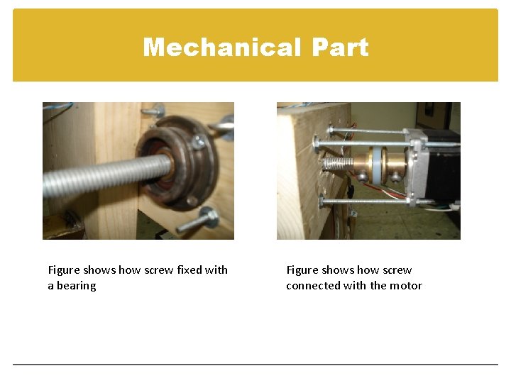 Mechanical Part Figure shows how screw fixed with a bearing Figure shows how screw Mechanical Part Figure shows how screw fixed with a bearing Figure shows how screw