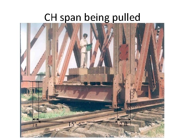 CH span being pulled 2 ft 15’-6” 2 ft 