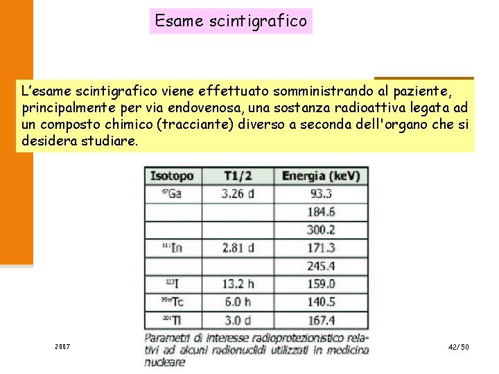 Esame scintigrafico L’esame scintigrafico viene effettuato somministrando al paziente, principalmente per via endovenosa, una