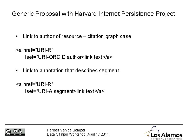 Generic Proposal with Harvard Internet Persistence Project • Link to author of resource –