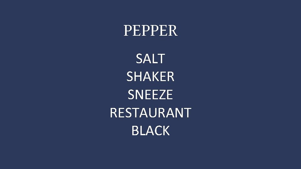 PEPPER SALT SHAKER SNEEZE RESTAURANT BLACK 