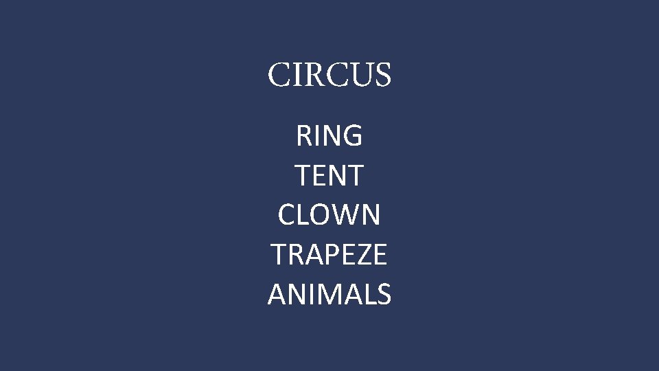 CIRCUS RING TENT CLOWN TRAPEZE ANIMALS 