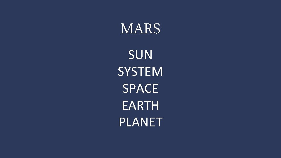 MARS SUN SYSTEM SPACE EARTH PLANET 