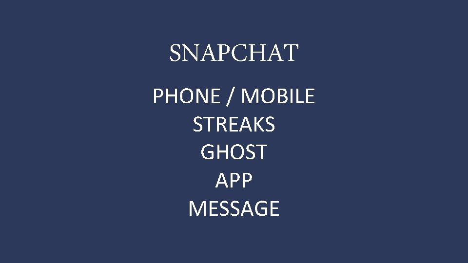 SNAPCHAT PHONE / MOBILE STREAKS GHOST APP MESSAGE 