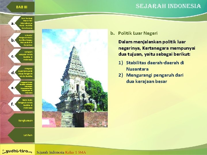 BAB III a. Teori tentang Masuk dan Menyebarnya Hindu - Buddha ke Indonesia b.