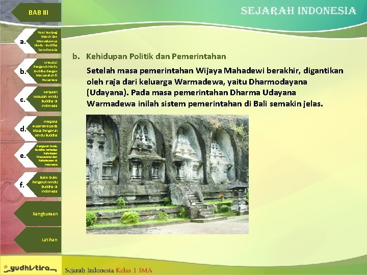 BAB III a. Teori tentang Masuk dan Menyebarnya Hindu - Buddha ke Indonesia b.