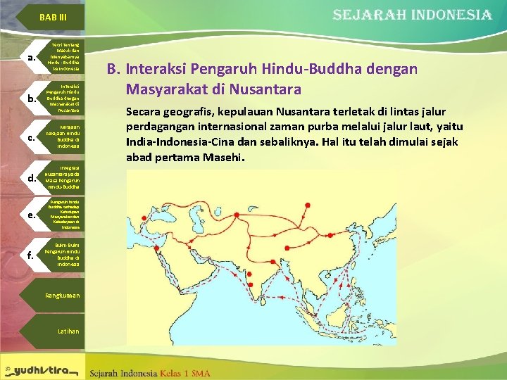 BAB III a. Teori tentang Masuk dan Menyebarnya Hindu - Buddha ke Indonesia b.