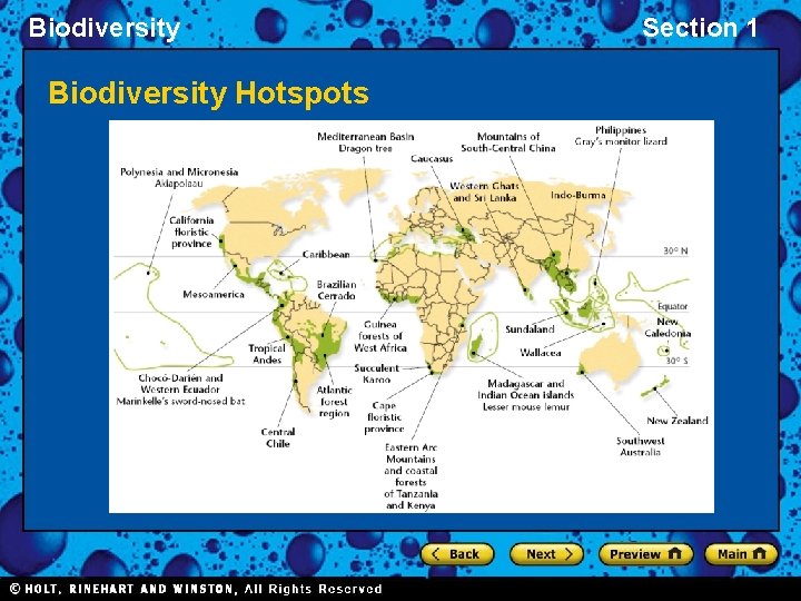 Biodiversity Hotspots Section 1 