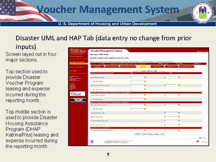 Voucher Management System Disaster UML and HAP Tab (data entry no change from prior