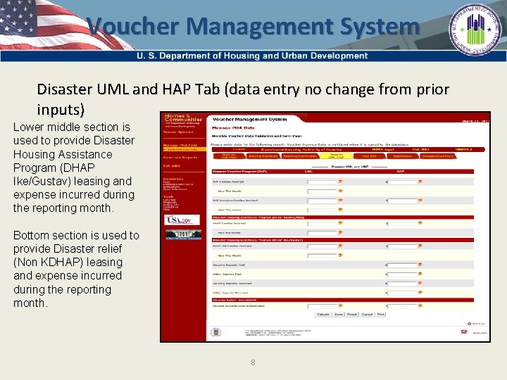 Voucher Management System Disaster UML and HAP Tab (data entry no change from prior