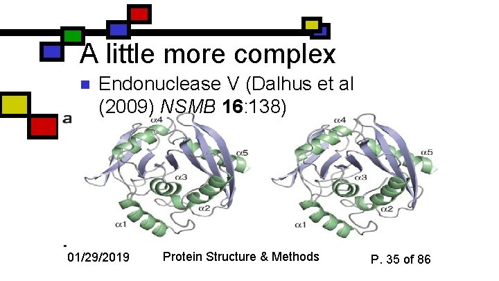 A little more complex n Endonuclease V (Dalhus et al (2009) NSMB 16: 138)