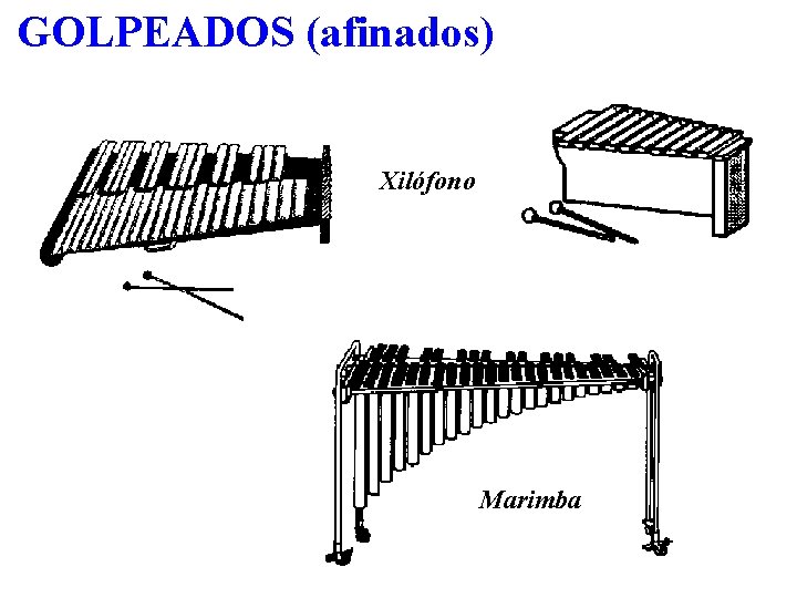 GOLPEADOS (afinados) Xilófono Marimba 