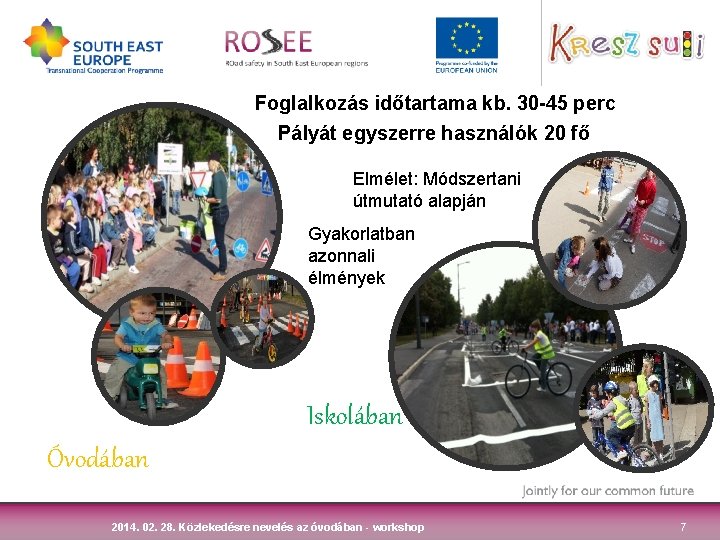 Foglalkozás időtartama kb. 30 -45 perc Pályát egyszerre használók 20 fő Elmélet: Módszertani útmutató Foglalkozás időtartama kb. 30 -45 perc Pályát egyszerre használók 20 fő Elmélet: Módszertani útmutató