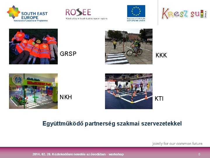 GRSP KKK NKH KTI Együttműködő partnerség szakmai szervezetekkel 2014. 02. 28. Közlekedésre nevelés az GRSP KKK NKH KTI Együttműködő partnerség szakmai szervezetekkel 2014. 02. 28. Közlekedésre nevelés az