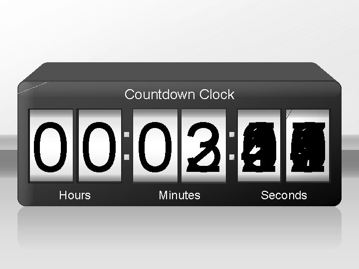 Countdown Clock 59 4 3 1 2 0 1 2 3 4 5 6