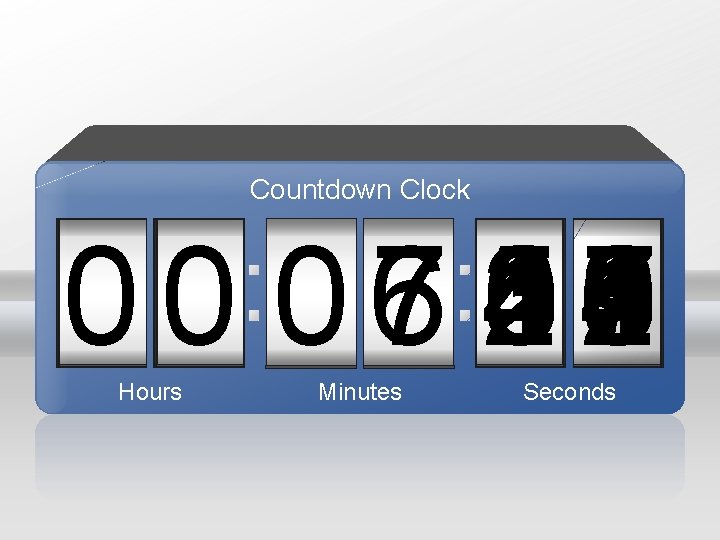 Countdown Clock 59 4 3 1 2 0 1 2 3 4 5 6