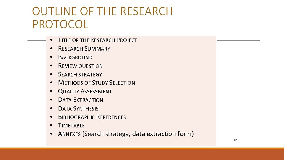  OUTLINE OF THE RESEARCH PROTOCOL • • • TITLE OF THE RESEARCH PROJECT