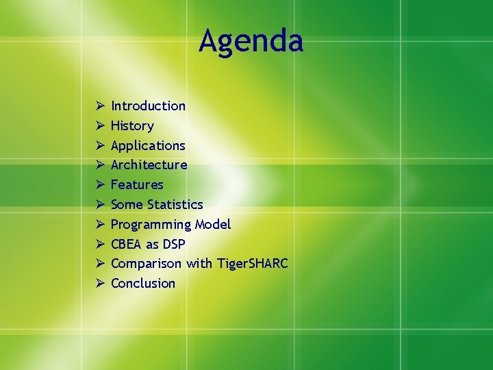 Agenda Ø Introduction Ø History Ø Applications Ø Architecture Ø Features Ø Some Statistics