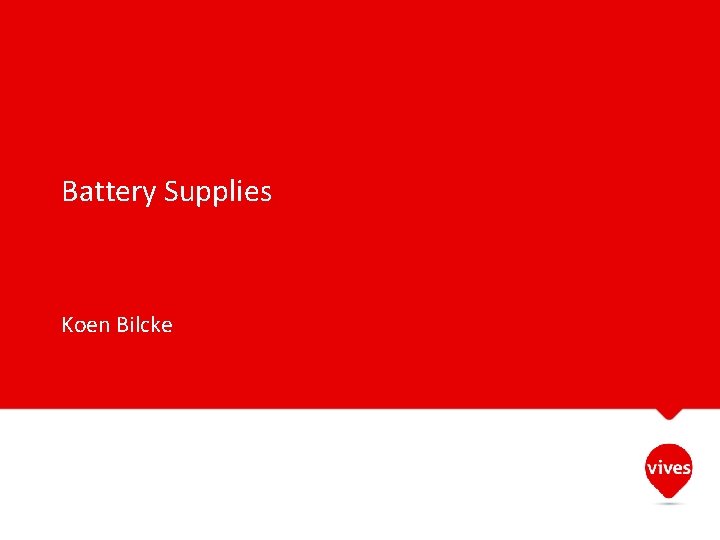 Battery Supplies Koen Bilcke 