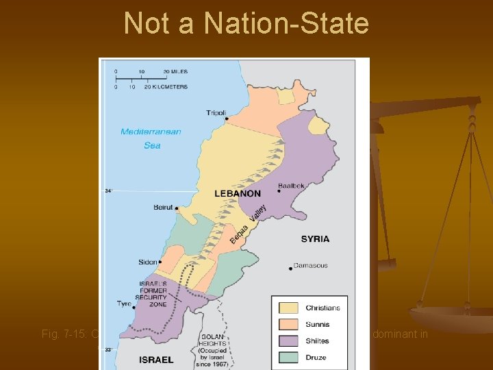 Not a Nation-State Fig. 7 -15: Christians, Sunni Muslims, Shiite Muslims, and Druze are