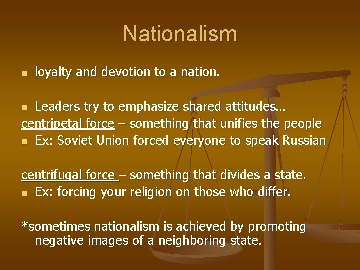 Nationalism n loyalty and devotion to a nation. Leaders try to emphasize shared attitudes…