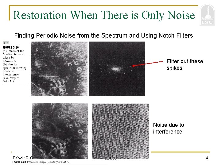 Restoration When There is Only Noise Finding Periodic Noise from the Spectrum and Using