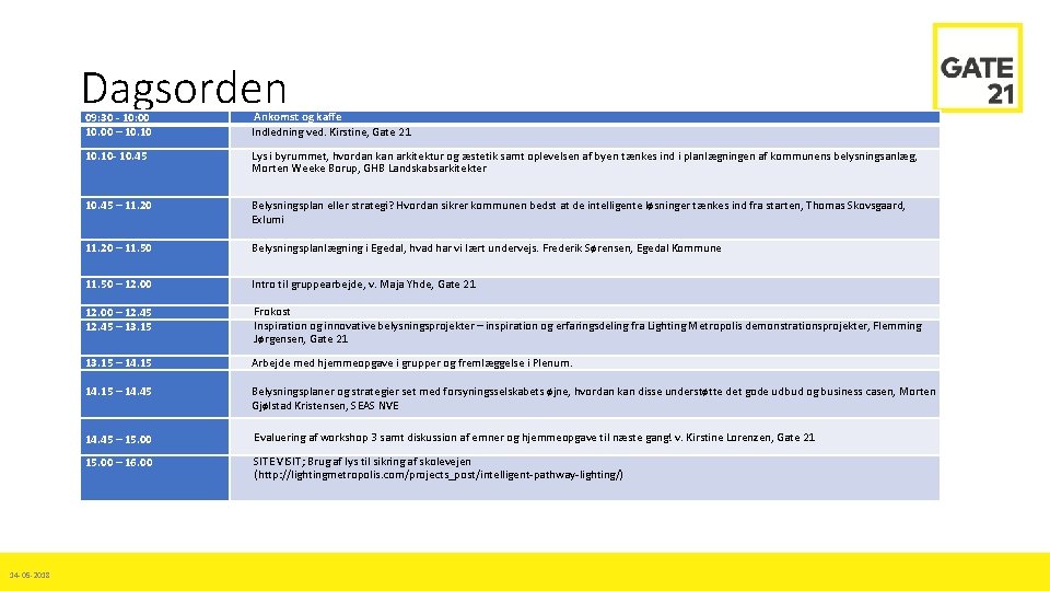 Dagsorden 09: 30 - 10: 00 10. 00 – 10. 10 Ankomst og kaffe