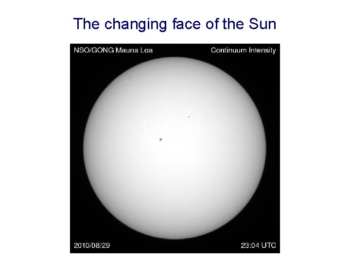The changing face of the Sun 