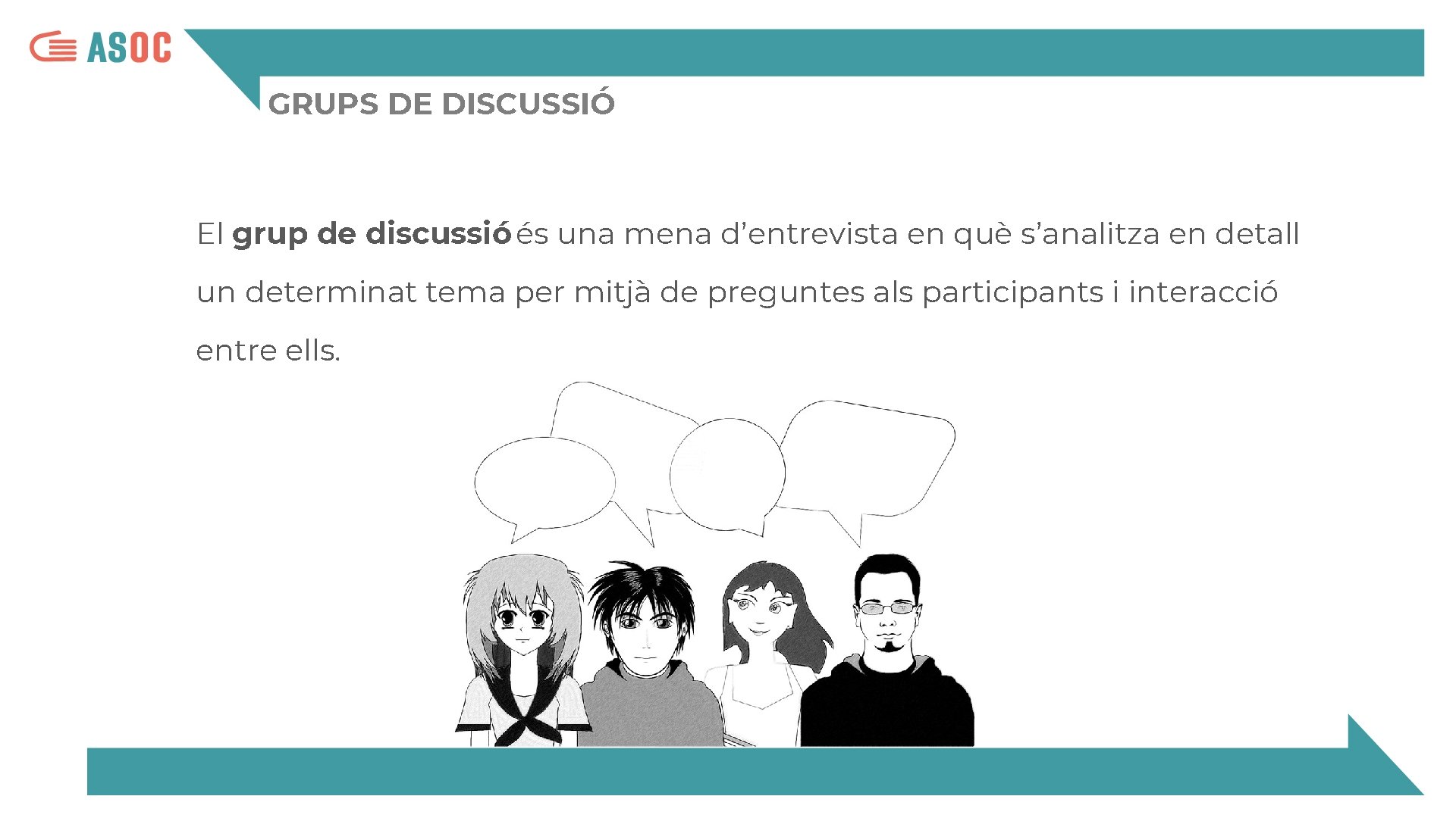 GRUPS DE DISCUSSIÓ El grup de discussió és una mena d’entrevista en què s’analitza