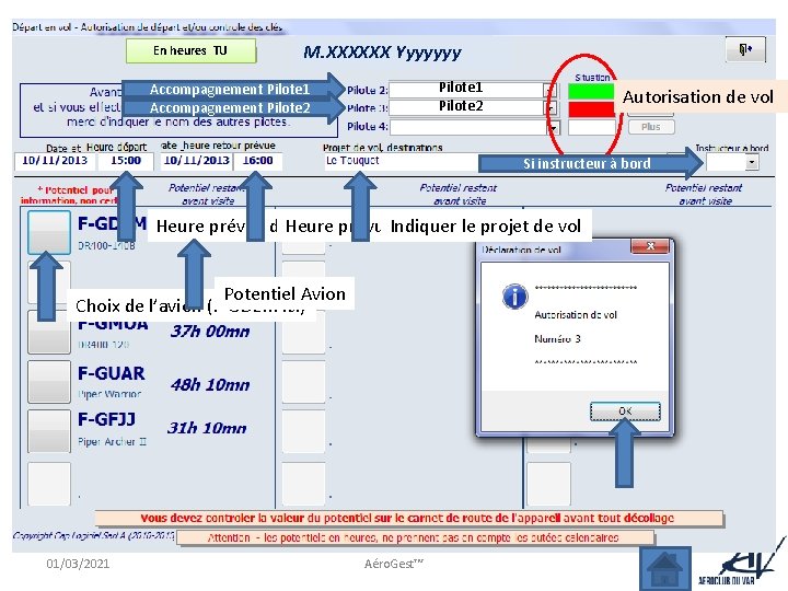 En heures TU M. XXXXXX Yyyyyyy Pilote 1 Pilote 2 Accompagnement Pilote 1 Accompagnement